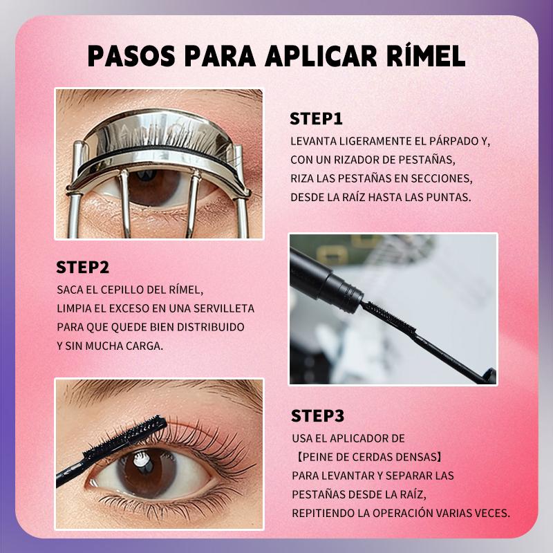 Lunga Durata Mascara Waterproof Effetto Ciglia Naturali Nero