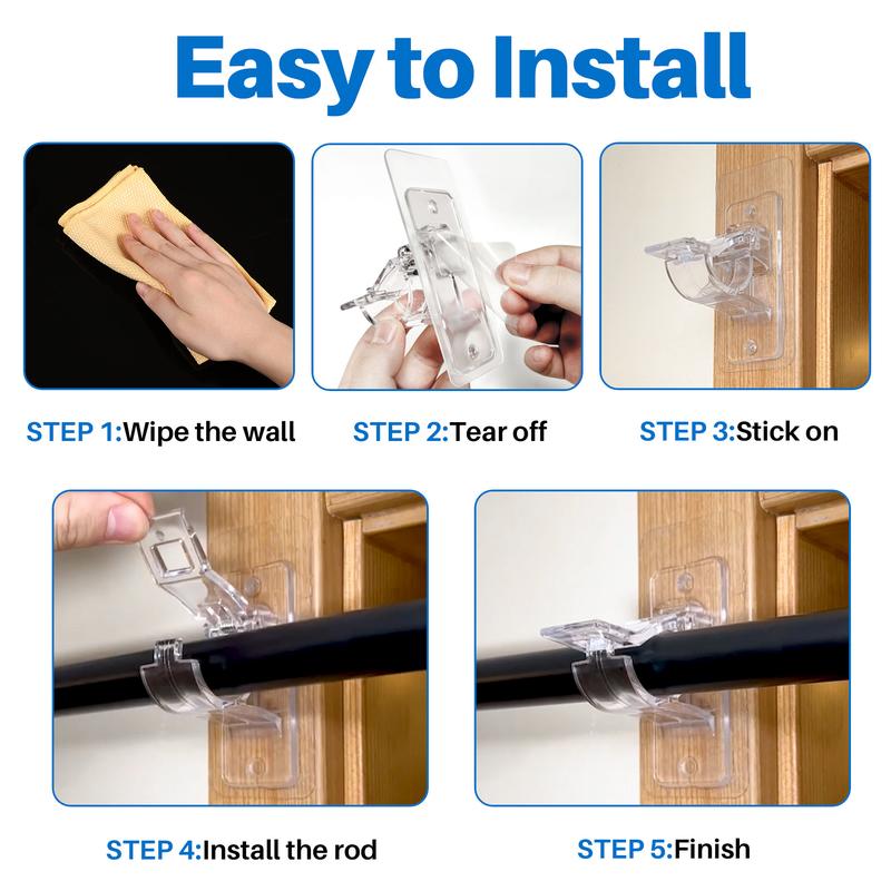Installazione Facile Supporti Bastoni Tende Senza Fori