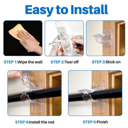 Installazione Facile Supporti Bastoni Tende Senza Fori