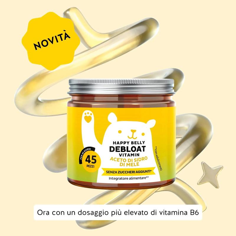 Sgonfia La Pancia Vitamine Gommose Con Enzimi Vegetali Vegane