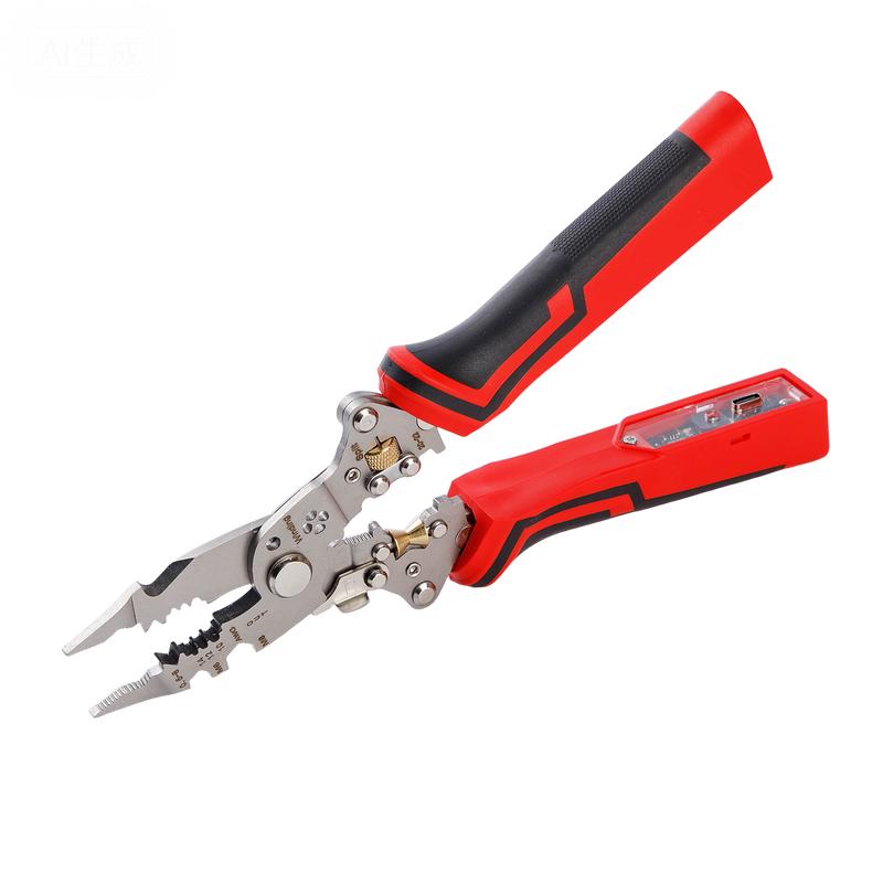 Multifunzione Pinza Spellafili Ricaricabile con Tester Voltaggio
