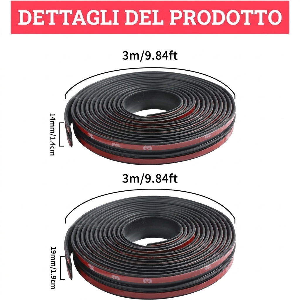 Guarnizione Gomma Parabrezza Auto Universale Antipolvere