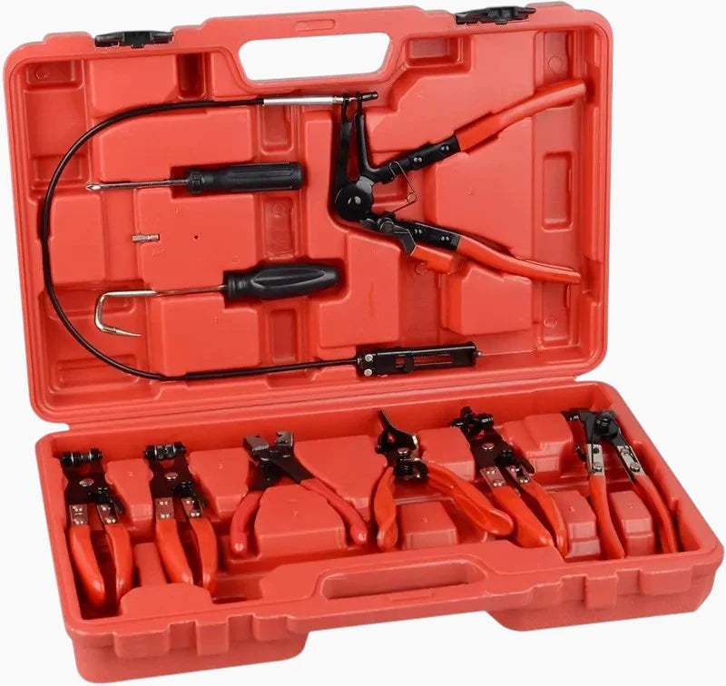 Set di pinze per fascette stringitubo - a braccio lungo (9 pezzi)