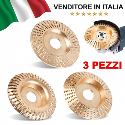 Confezione da 3 - Resistenti Dischi Abrasivi per Levigatrice Uso Legno e Metallo
