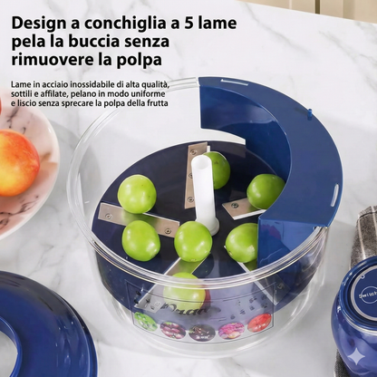 Pelapatate elettrico ricaricabile - Aglio e frutta