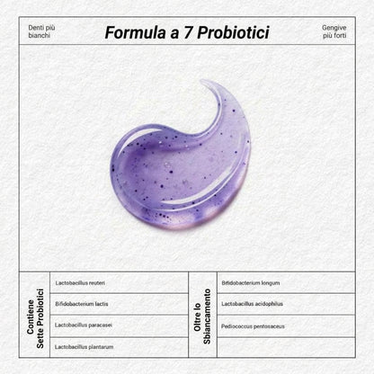 Sbiancante Dentifricio con 7 Probiotici Formula Viola Potenziata