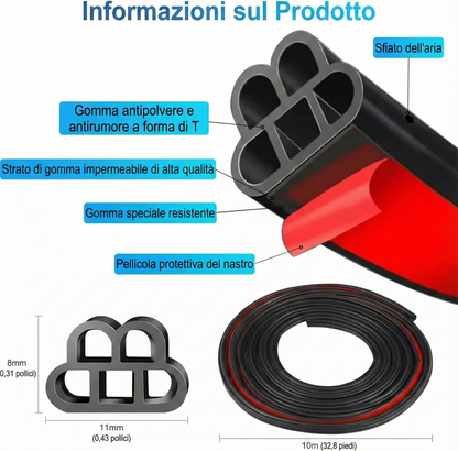 10 metri - Guarnizione per portiera auto