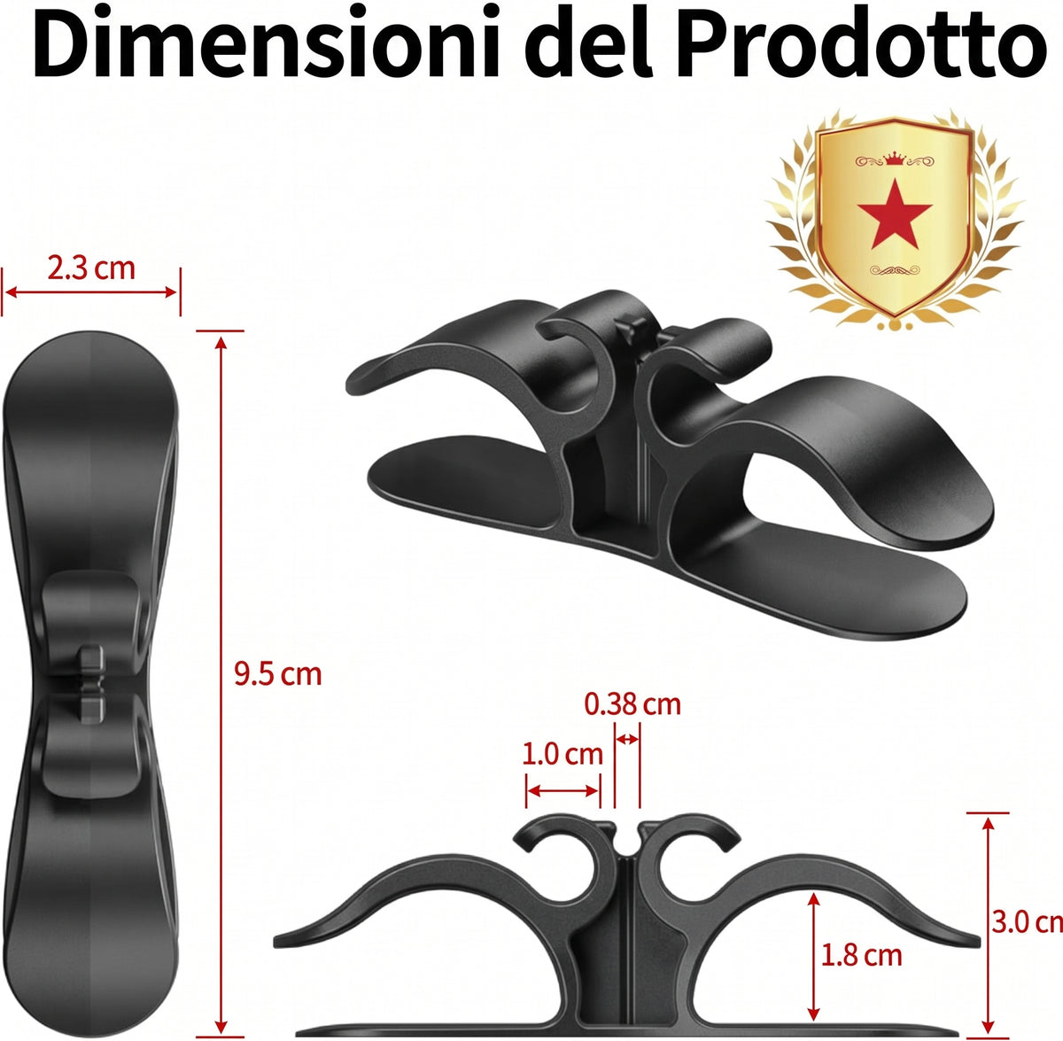 Organizzatore Cavi Cucina con Ganci Silicone e Colla 3M