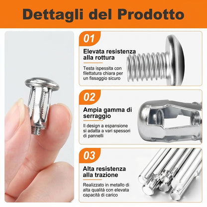 Fissaggio Resistente Rivetti a Dado in Acciaio Zincato