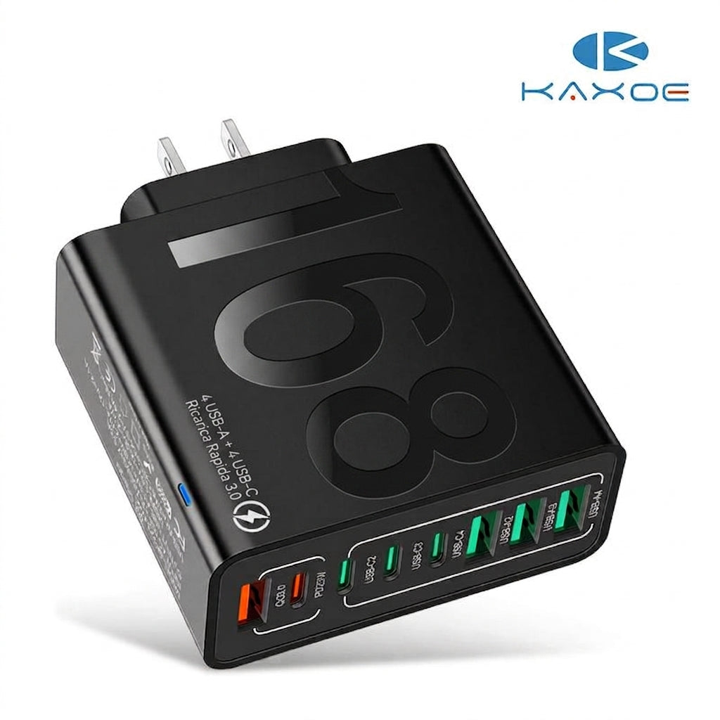 Ricarica Veloce Hub USB 8 Porte Multiporta USB-C e USB-A