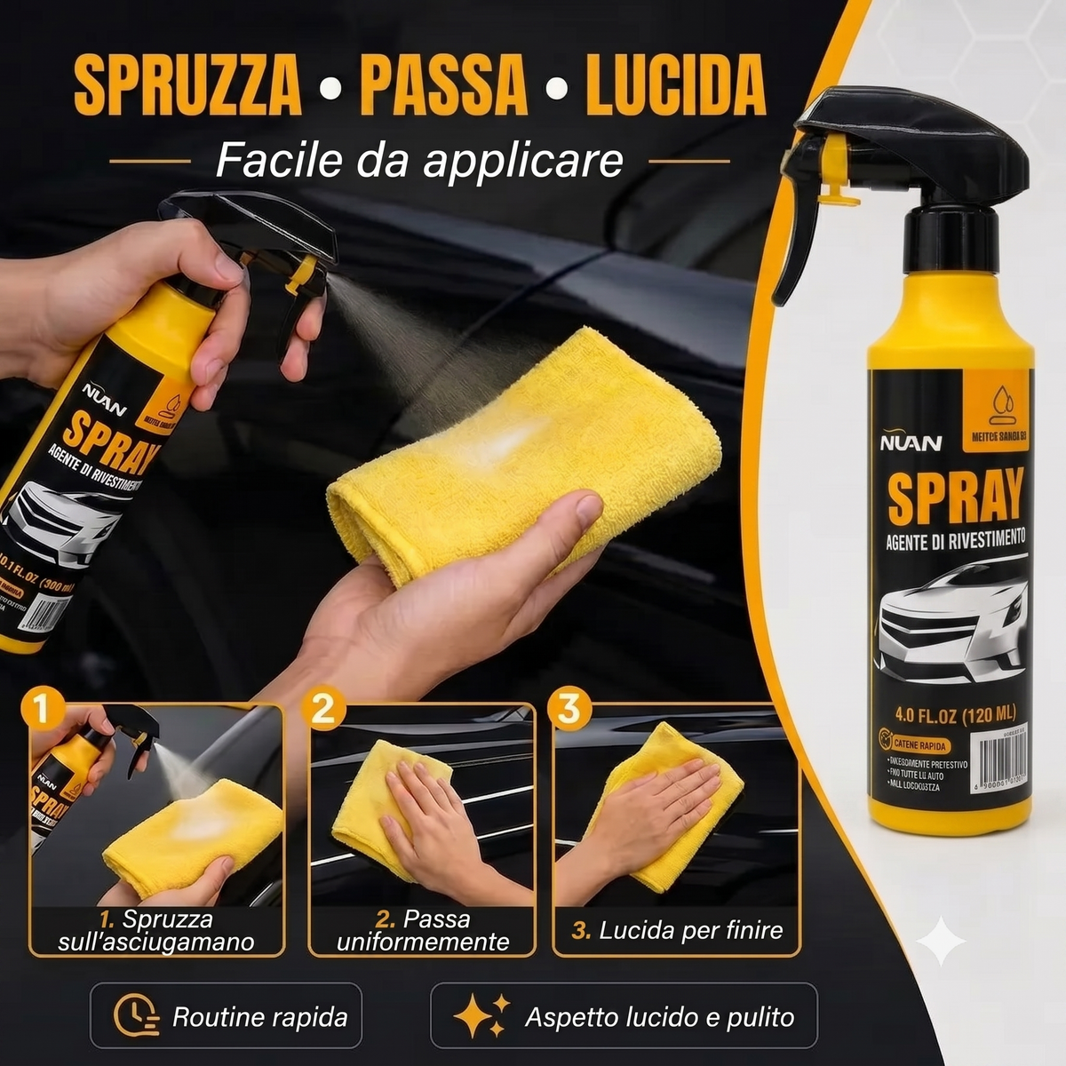 Pulizia Rapida Multiuso Spray per Auto e Casa 300ml