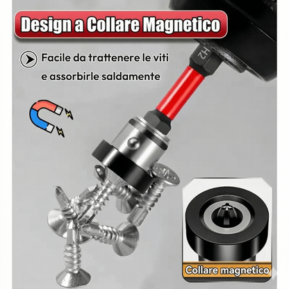 Set di 5 punte Pladur con arresto di profondità – PH2 magnetiche (0.64CM esagonale)
