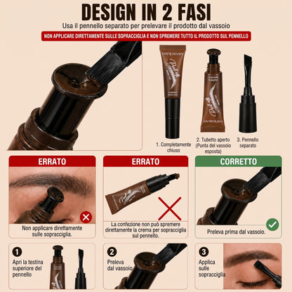 Definizione Precisa Sopracciglia Tintura Waterproof a 4 Colori