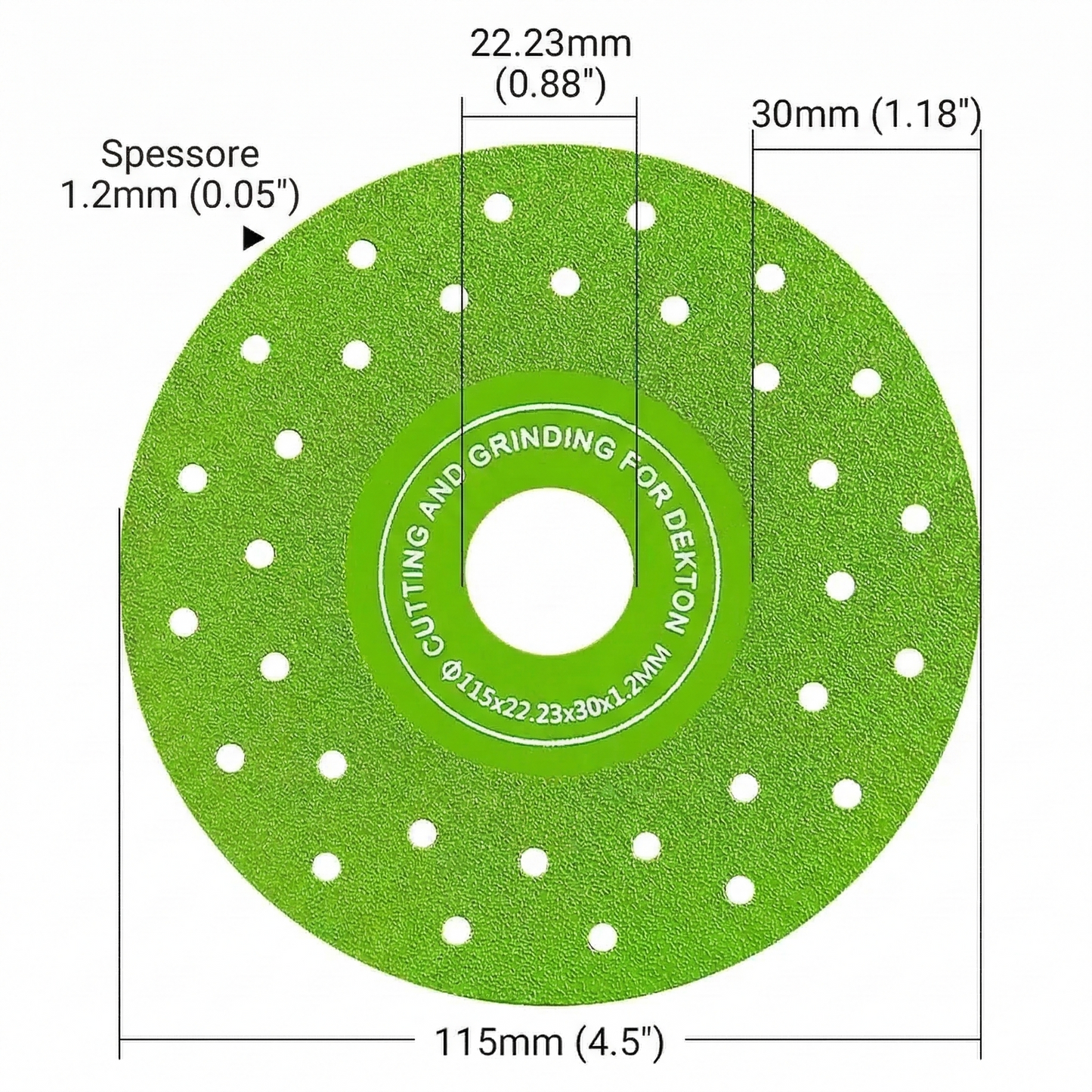 3 pezzi - Lame per seghe diamantate da 115 mm