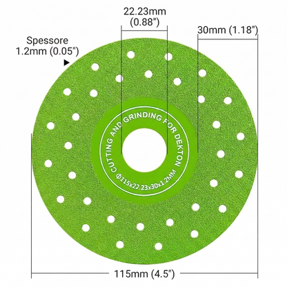3 pezzi - Lame per seghe diamantate da 115 mm