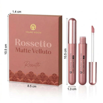 Confezione da 6 - Lunga Durata Lucidalabbra Liquido Effetto Velluto Satinato Kit