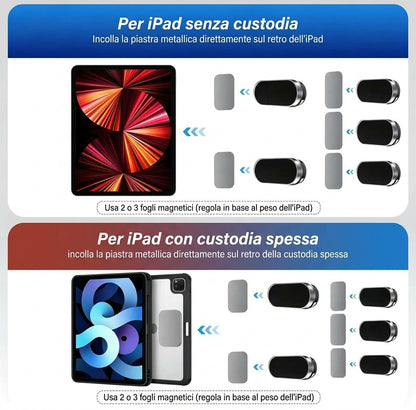 Confezione da 2 - Supporto Auto Magnetico Universale con Rotazione 360° e Ventosa