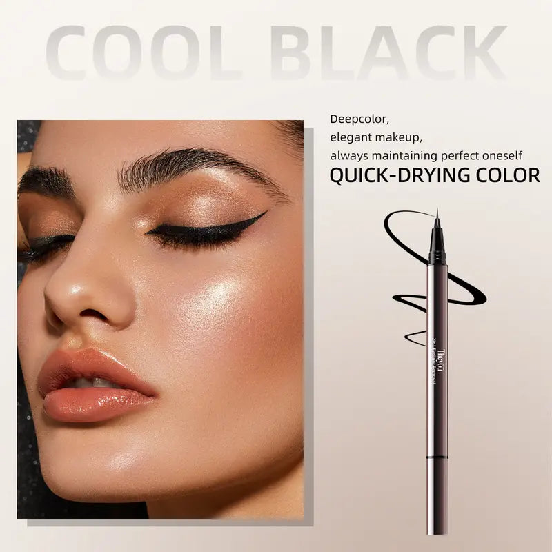 Eyeliner Liquido Waterproof Lunga Tenuta Punta Doppia Leggera
