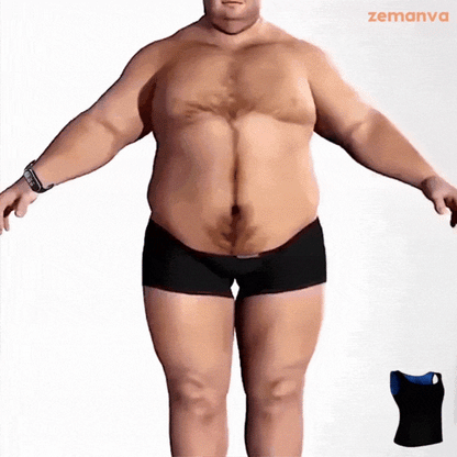 T-SHIRT A COMPRESSIONE EFFETTO SAUNA 2x1