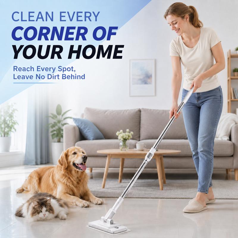 Pulizia Leggera Mop Pavimenti Microfibra Panno Rimovibile 360°