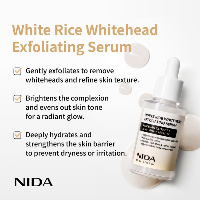 Esfoliante Viso Siero Riso Anti-Punti Neri Pori Puliti
