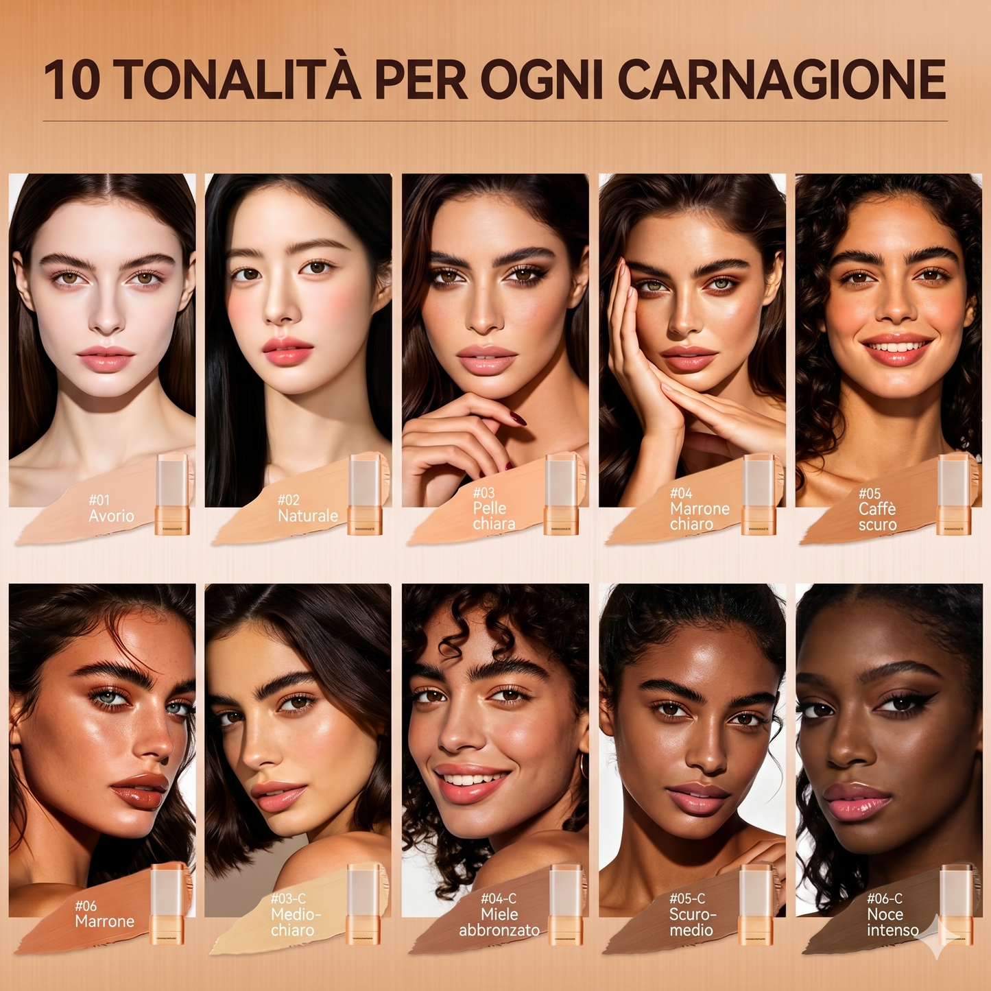 Fondotinta correttore stick a doppia estremità - Impermeabile