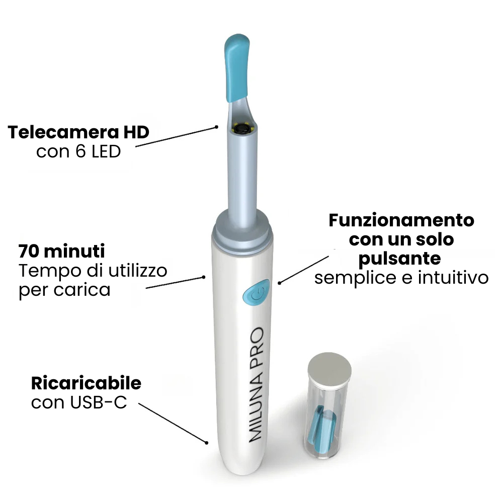 Pulitore intelligente per le orecchie con telecamera HD