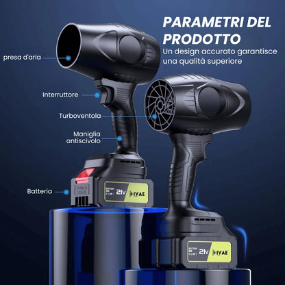 AirBlaster Pro™ con 2 batterie e custodia per il trasporto GRATUITA