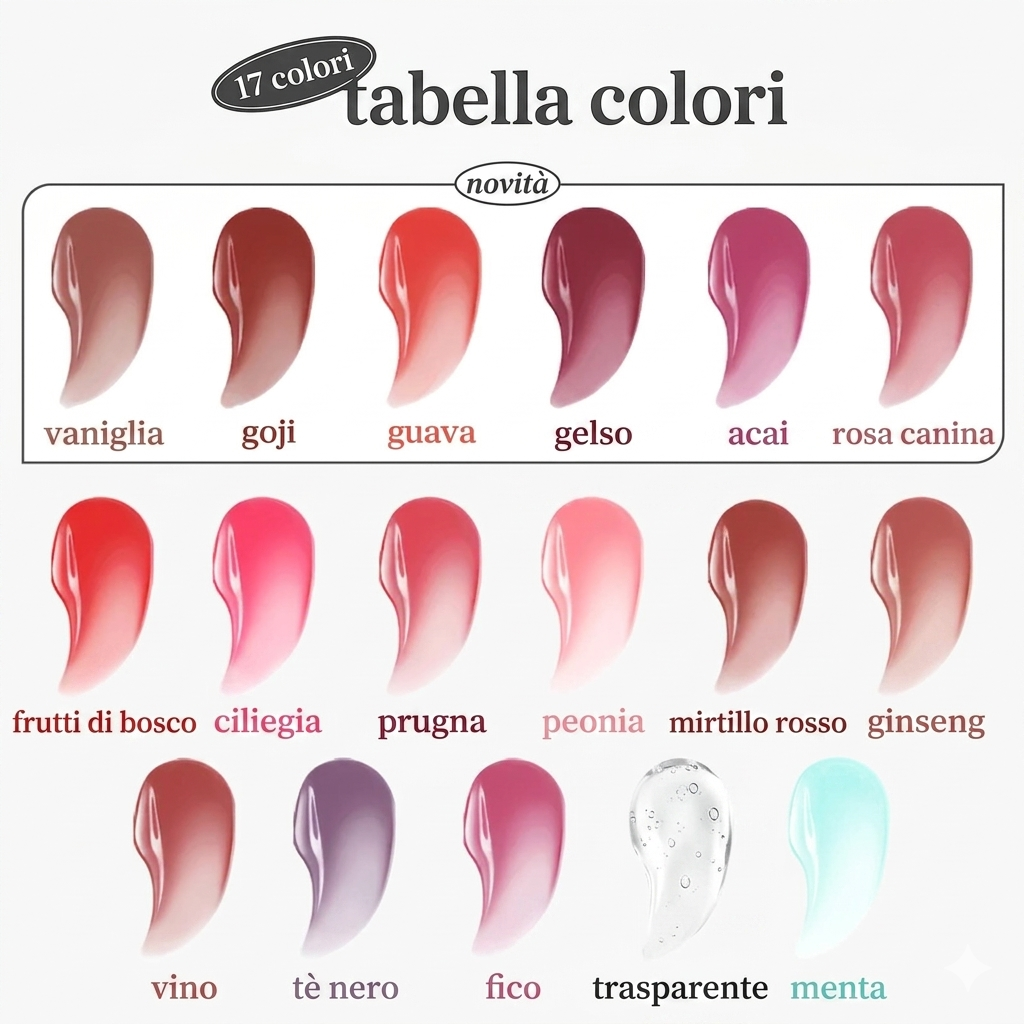 (Confezione da 3) - Idratazione Intensa Rossetto Nooni Apple Effetto Lucido Duo Trio