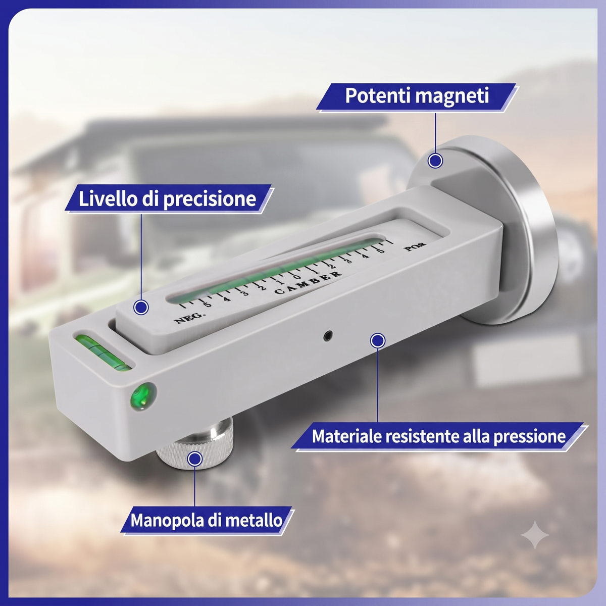 Strumento Magnetico Regolabile per Allineamento Ruote Camber