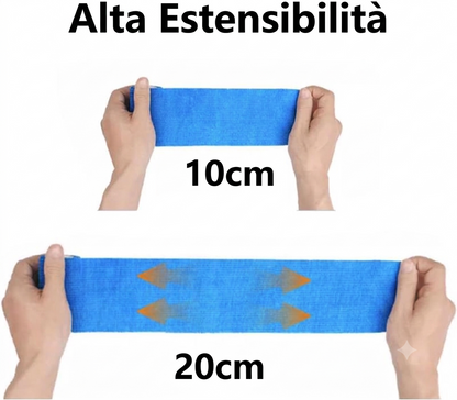 Confezione da 10 - Supporto Elastico Traspirante per Caviglia e Gomito, Autoadesivo