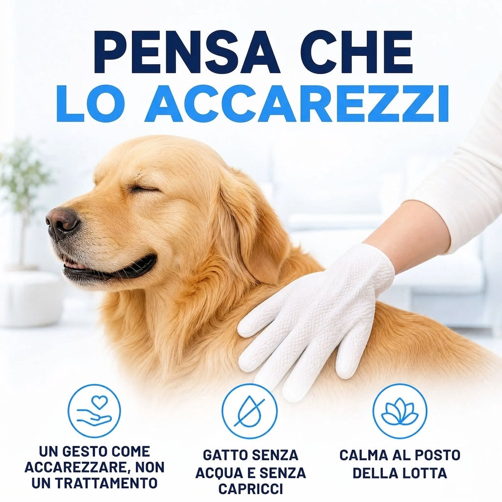 Confezione da 6 - Guanti per lavare cani e gatti
