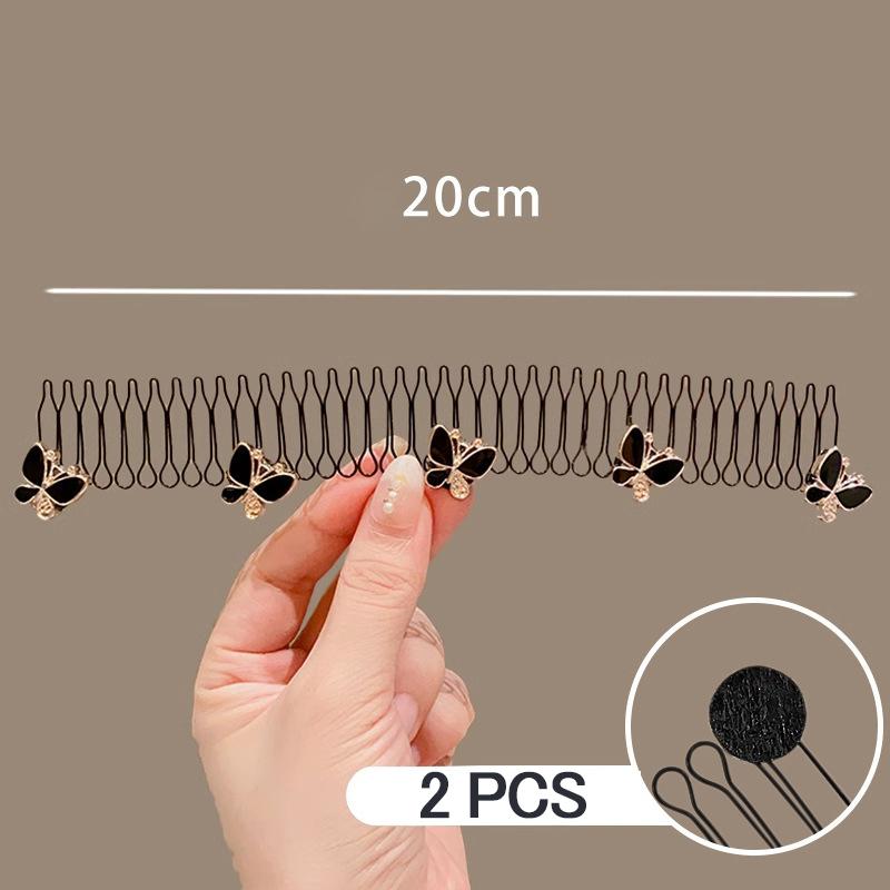 Fissaggio Capelli U Shape Set 3 Pezzi Pinza Elasticizzata Nera