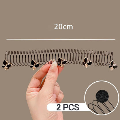 Fissaggio Capelli U Shape Set 3 Pezzi Pinza Elasticizzata Nera