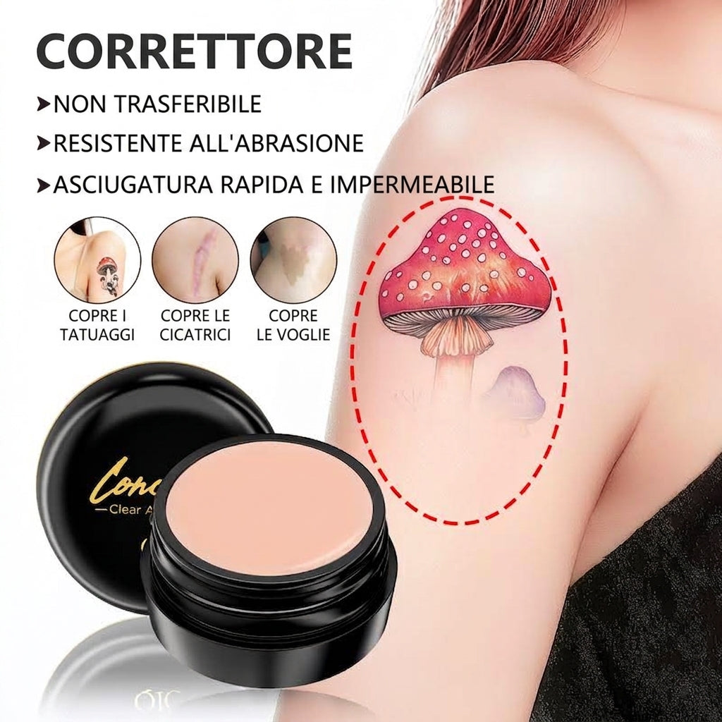 Correttore Viso Copertura Totale Opaco Leggero Waterproof