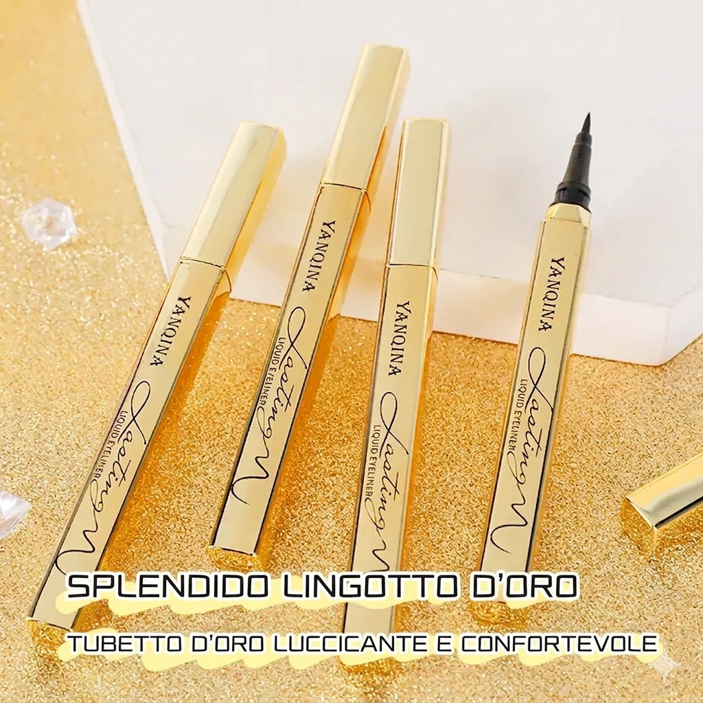 (Colore – nero) – Eyeliner liquido waterproof – Punta di precisione in fibra, a lunga durata e resistente alle sbavature