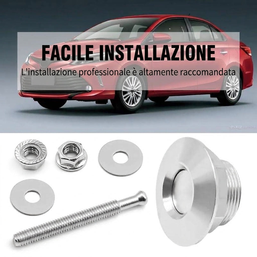 Confezione da 4 - Fissaggi Universali Auto in Alluminio con Blocco Rapido 1,25