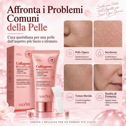 Idratante Maschera Viso Peel-Off Collagene e Niacinamide