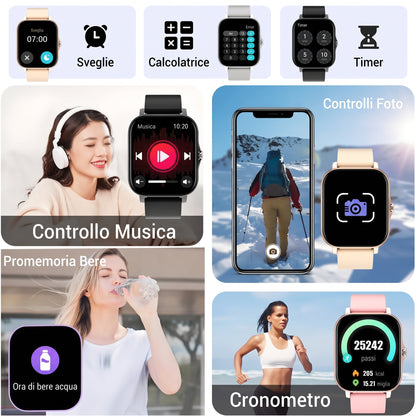 Monitoraggio Attività Smartwatch Touch Screen 1.83" IP68