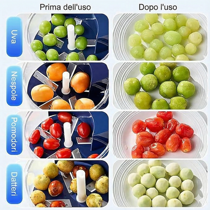Pelapatate elettrico ricaricabile - Aglio e frutta