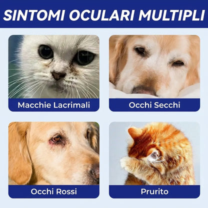 Sollievo Oculare Gocce per Cani e Gatti Trattamento Allergie