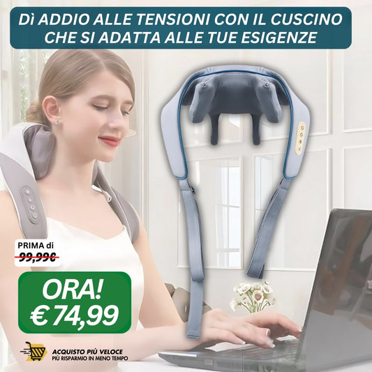Cuscino massaggiatore multifunzione Shiatsu Comfort