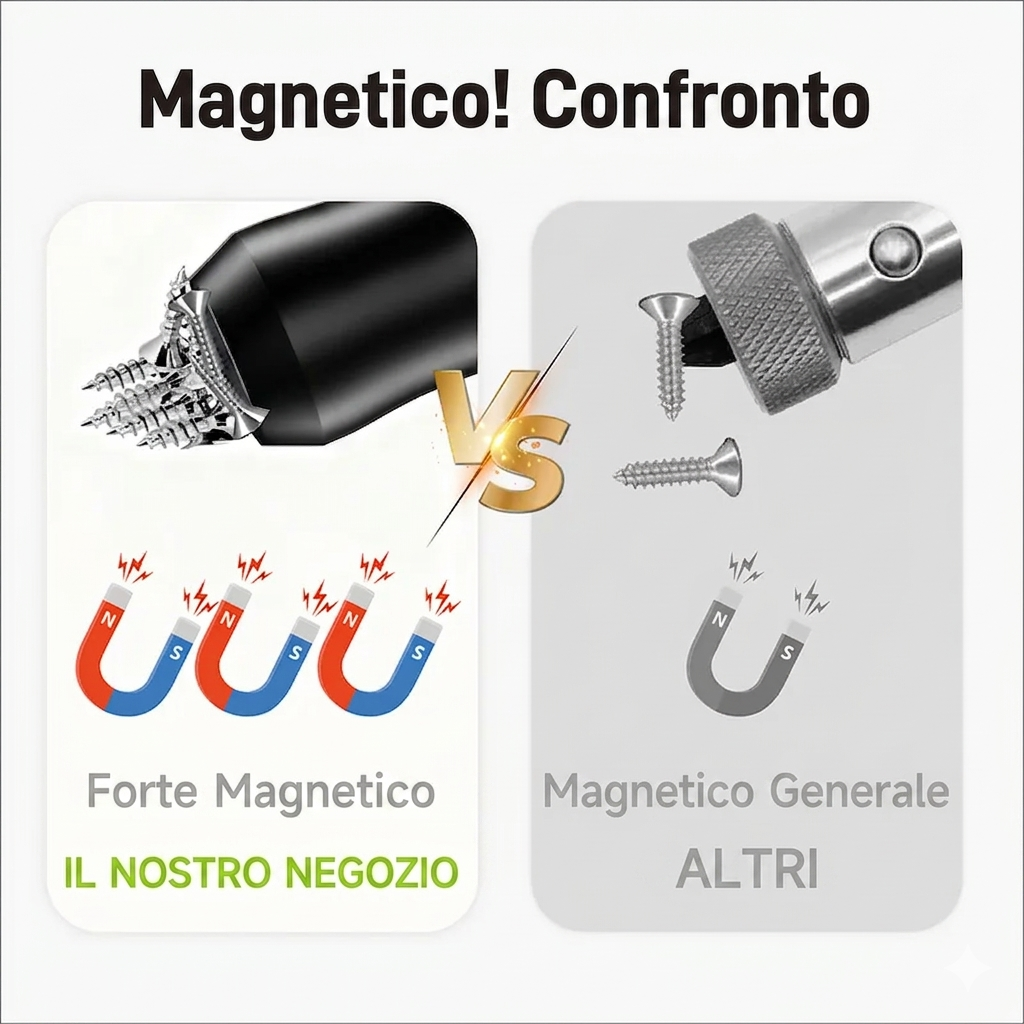 (Confezione da 2) - Anello magnetico universale per viti (6,35 mm / 1/4") – Massima forza di tenuta per punte da cacciavite e trapano