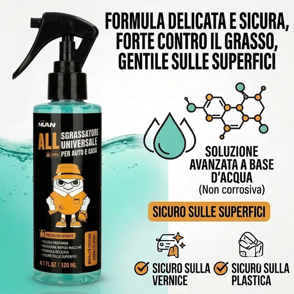 Pulizia Rapida Multiuso Spray per Auto e Casa 300ml