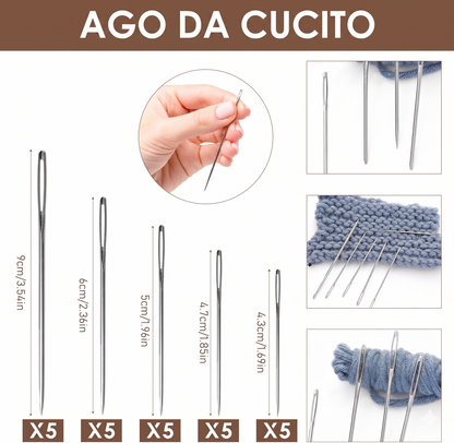 Kit di riparazione fai da te 34 pezzi – Kit da cucito portatile