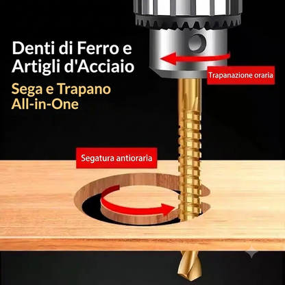 Confezione da 6 - Set Utensili in Acciaio Alta Velocità Titanio 6 Pezzi
