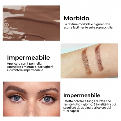 Fissaggio Immediato Gel Sopracciglia Resistente All'Acqua