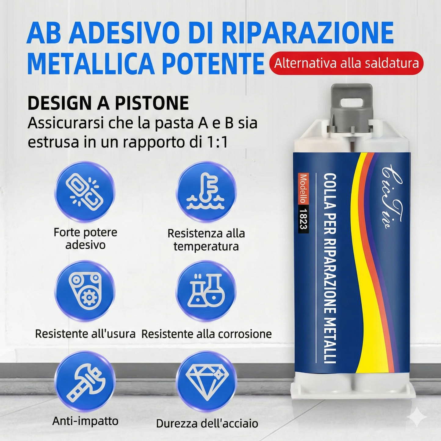 Adesivo per fusione migliorato - Riparazione dei metalli