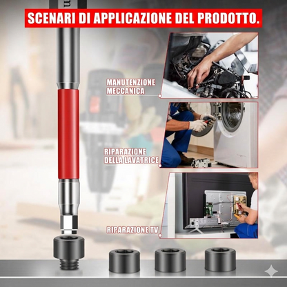 Set Cacciaviti Magnetici con Punta Esagonale per Viti Varie