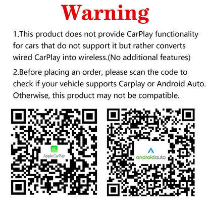 Adattatore CarPlay wireless, adatto solo al 98% delle auto con CarPlay dal 2016 in poi, piccolo adattatore CarPlay wireless USB (applicabile ad Apple CarPlay), passa da cablato a wireless